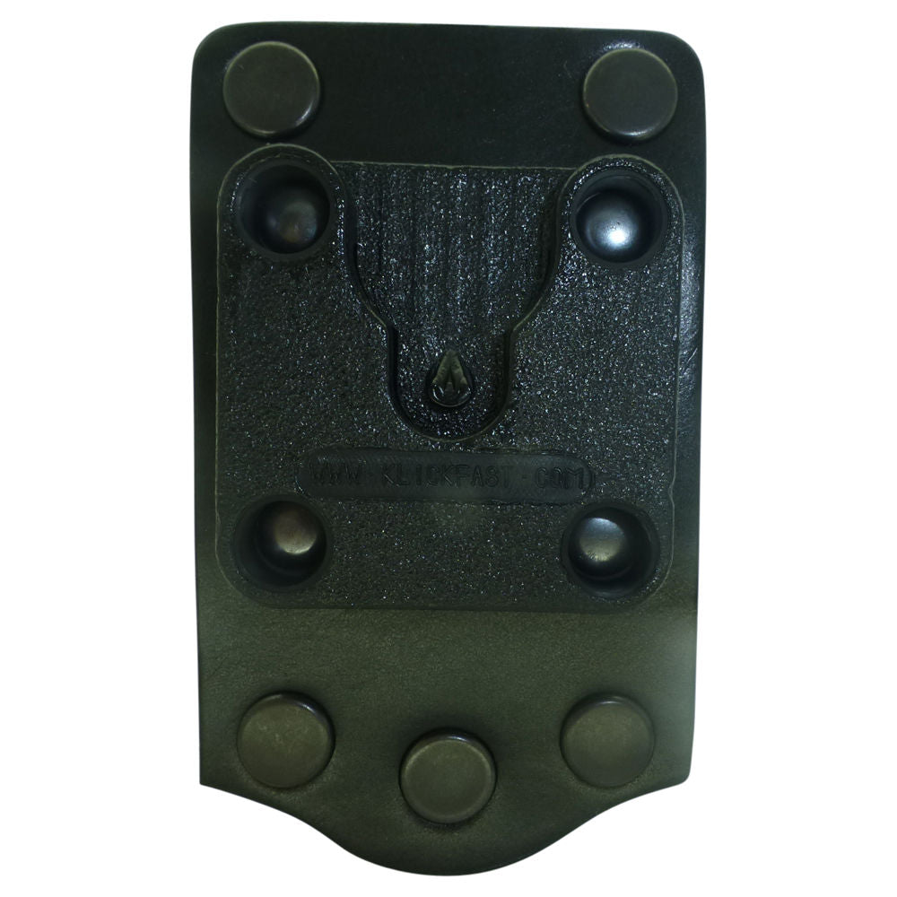 Klick Fast tactical belt carrier back plate SKU DOCK05BC — Black tactical Klick Fast carrier back plate