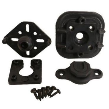 Klick Fast stud camera swivel mount SKU RKFSWIVEL01 — Klick Fast stud on tilting mounting plate attached to body worn camera housing showing tilt