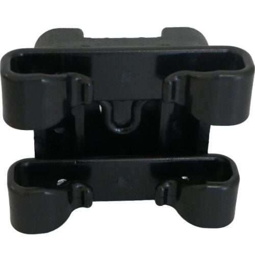 Klick Fast dock for padded rucksack straps SKU DOCKRUCKSACK — Rear view black Klick Fast mount showing 4 plastic moulded retaining hook ended clips