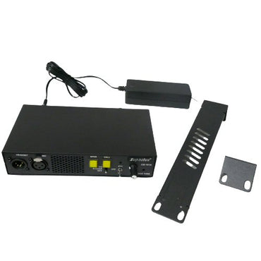 Superlux CS101A intercom station with power supply and rack fittings on a white backround