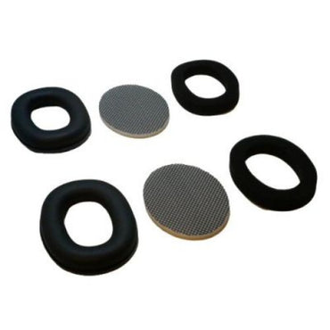 Swatcom ear cushion hygiene kit AK6501 for Swatcom camera headsets SKU AK6501 — Swatcom ear cushion kit showing bracket fitted on an Altair PS-200 with connectors