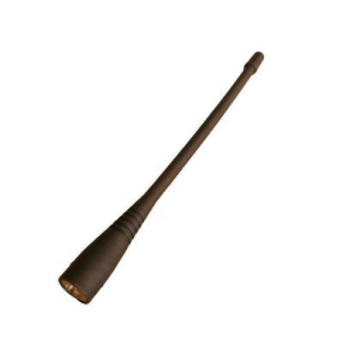 Sepura STP8000 STP9000 SC20 SC23 quarter wave whip antenna 380-430MHz green dot SKU 300-00418 — Black Sepura radio antenna showing green dot identification of frequency band