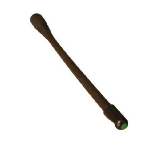 Sepura STP8000 STP9000 SC20 SC23 quarter wave whip antenna 380-430MHz green dot SKU 300-00418 — Black Sepura radio antenna showing green dot identification of frequency band
