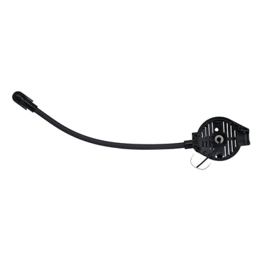 Telex Airman 750 boom arm with microphone SKU F01U110021 — black headset boom arm with front of right earshell housing rear view