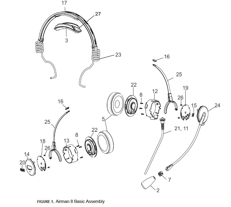 Telex Airman 8 Boom Mic Arm Assembly