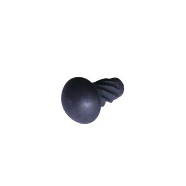 Telex HR2 Screw Black Zinc Slotless U-Drive Round Head F01U311121 on a white background