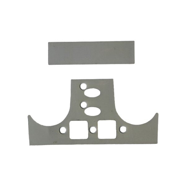 Two Telex adhesive peel off decal panels MPN: F01U35813 for RTS TR-825 on a white background