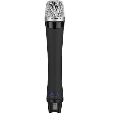 Compatible Microphone Original tour guide system at Burnaston — Eartec Pro16 black microphone with silver top on a white background
