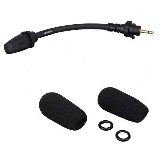 SENA black mic boom arm with mini jack and two black mic foams with rubber rings part SC-A0352 for CAST headsets