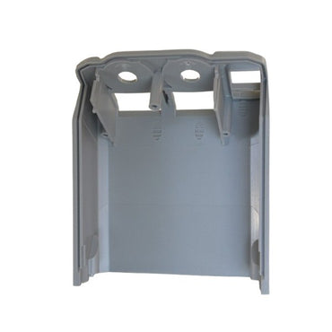 Rear view grey molded plastic housing front panel for BP325 on a white background