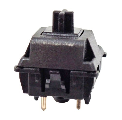 Black mechanical pcb mounting switch on a white background
