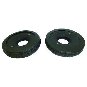 Telex Airman 850 black leatherette ear cushions SKU F01U118432 — rear view showing circular skirt edge