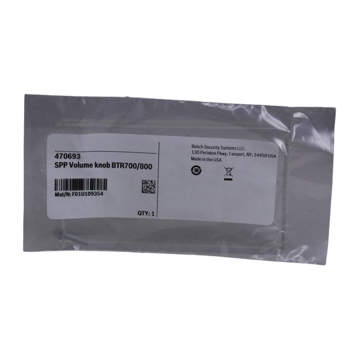 Packaged Telex Volume knob BTR700/800 with label on a white background