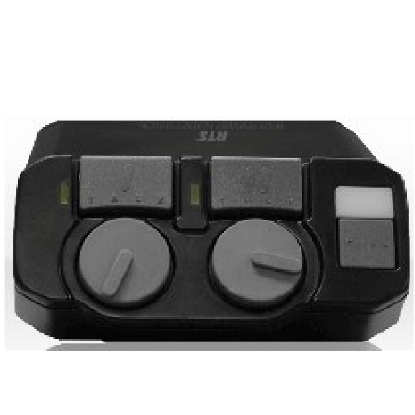 Telex RTS BP325 intercom beltpack top panel control on a white Background