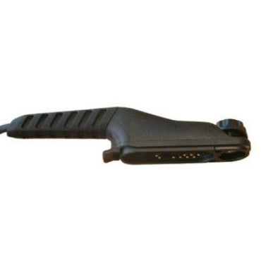 Motorola MXP600 black molded multi-pin connector M14 with a right angled cable exit