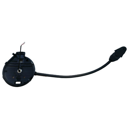 Telex Airman 850 Boom Microphone Assembly SKU F01U153679 — non visible cover side of black microphone housing with flexible boom arm and mic cable connection shown on white background