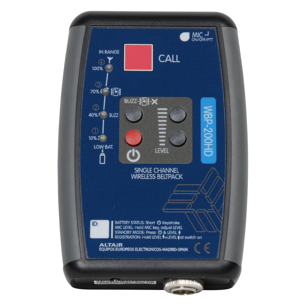 Altair WBP200HD Compact Wireless Intercom Beltpack | Single Channel ...