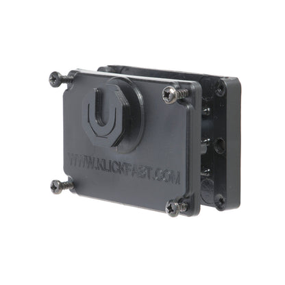 Retrofit of a Klickfast stud to a leather belt loop on a radio case