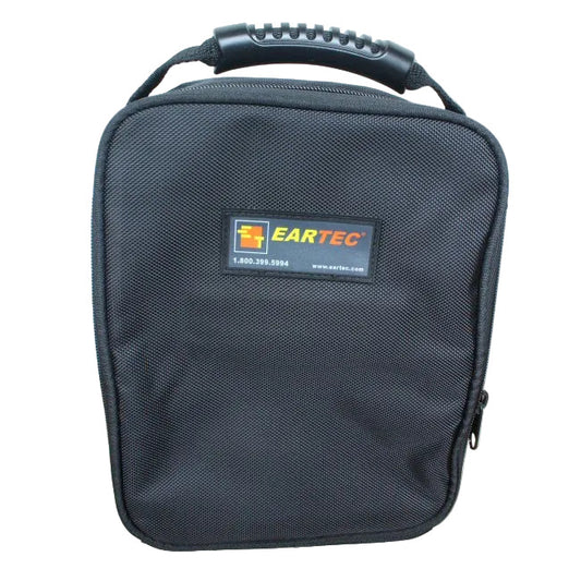 Black nylon carrying case with Eartec logo on a white background SKU STSSC