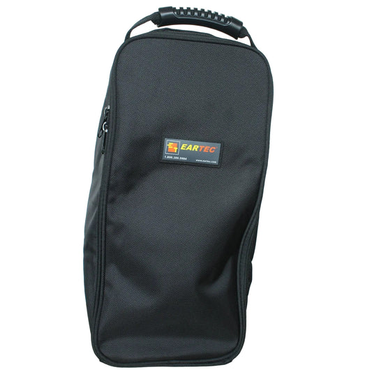Black nylon carry bag with Eartec logo SKU LGSSC — for UltraLITE headsets and Pro16 systems