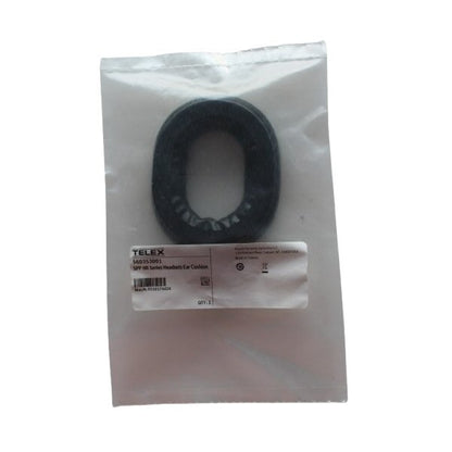 Telex HR1 HR2 ear cushion SKU F01U174424 — Rear view ear cushion in clear plastic retail side with Telex label
