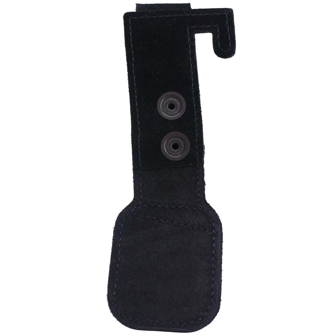 Klick Fast FG-42-000064 dock for shoulders SKU DOCKEPAULLETTE — Black leather tag with Klick Fast bracket with two poppers