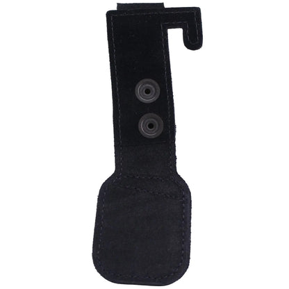 Klick Fast FG-42-000064 dock for shoulders SKU DOCKEPAULLETTE — Black leather tag with Klick Fast bracket with two poppers