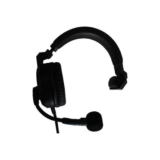 Superlux HMD685A single sided broadcast headset with adjustable reversible side boom mic SKU HMD685A — Superlux HMD685A black single sided headset with boom mic and cable