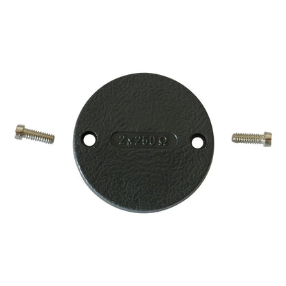 Beyerdynamic DT150 impedance disc 250 ohms black SKU 968075 — Beyer round plastic disc with 2x50 ohm marking and two screws