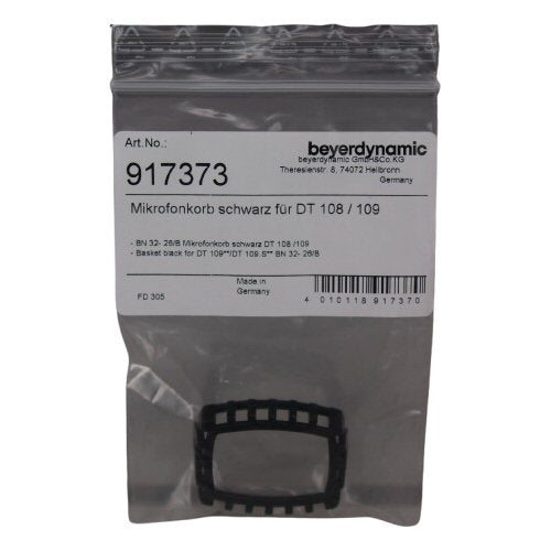 Beyerdynamic microphone basket packaging with label on a white background SKU 917373
