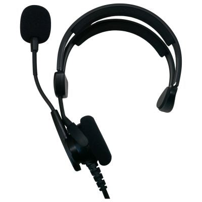 Swatcom HS1DYN lightweight single sided headset dynamic mic XLR4F SKU HS1DYN — Communications headset with microphone