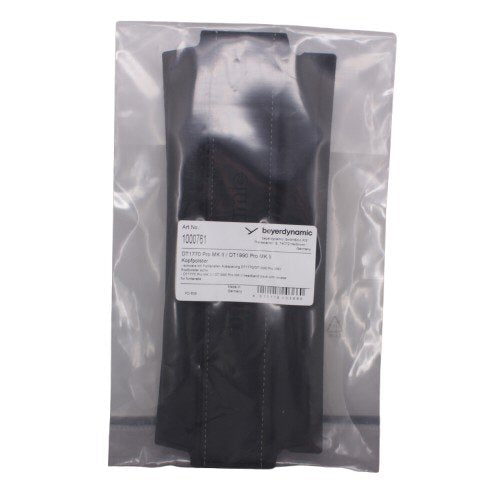 Packaging for Beyerdynamic DT1770 headband cushion SKU 1000761 — Black padded headband cushion Beyerdynamic DT1770 unfolded