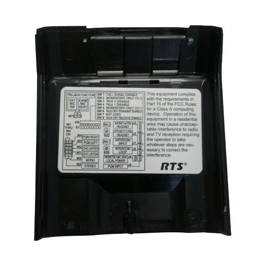 Telex RTS BP325 Rear Case with Belt Clip in Black