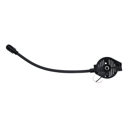 Telex Airman 750 boom arm with microphone SKU F01U110021 —  black headset boom arm with front of right earshell housing rear view