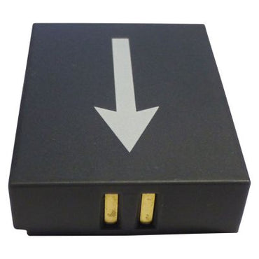 Eartec LX600LI spare batteries by post mainland UK max 2 per shipment only SKU LX600LI-POST — Eartec LX600LI rectangular battery with white printed orientation arrow and contact terminals