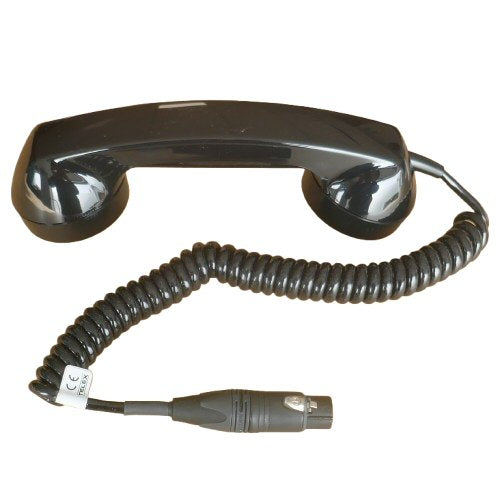 Telex HS-6A Black Intercom telephone handset with PTT and XLR4F