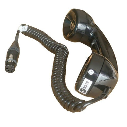 Telex HS-6A Black Intercom telephone handset with PTT and XLR4F
