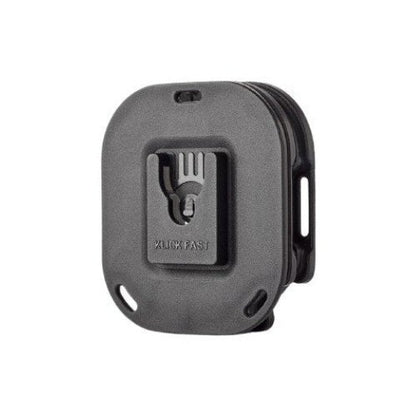 Klick Fast Delta Plus Magnetic Mount DELTAPLUSMAGD — black magnetic Klick Fast plastic radio carrying attachment for carry devices on a white background