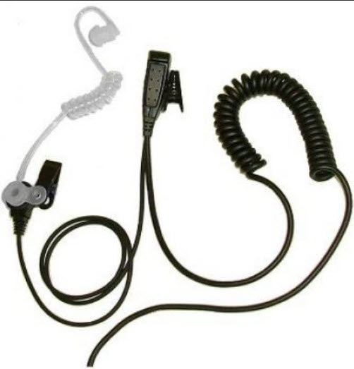 TLK-100 BG 1 wire acoustic tube earpiece and PTT microphone