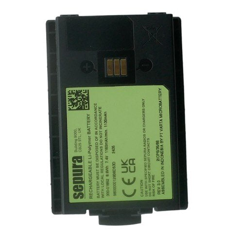 Sepura SC20 SC21 STP8000 STP9000 Battery Li-Polymer 1130mAh 8.6Wh