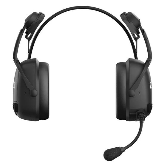 SENA Cast Industrial Mesh &amp; Bluetooth Headset with safety hat attachments