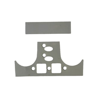 Two Telex adhesive peel off decal panels MPN: F01U35813 for RTS TR-825 on a white background
