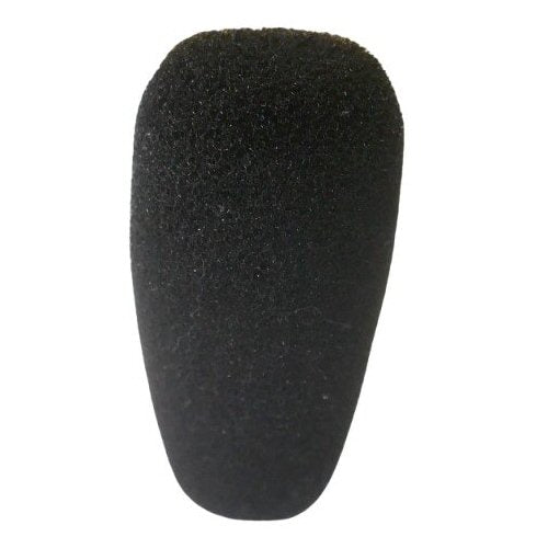 Telex Airman 850 Microphone Foam Windsock SKU 800456019 — Eartec black foam microphone windscreen on a white background