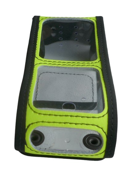 Sepura STP8000 STP9000 yellow Soft Leather case with Klick fast Stud