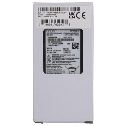 Motorola PMNN4082A Battery Li-ION 3400mAh MXP600 — Motorola solutions retail box with PMNN4082 Battery with label on a white background