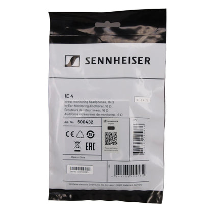 Sennheiser IE 4 earbud packaging on a white background