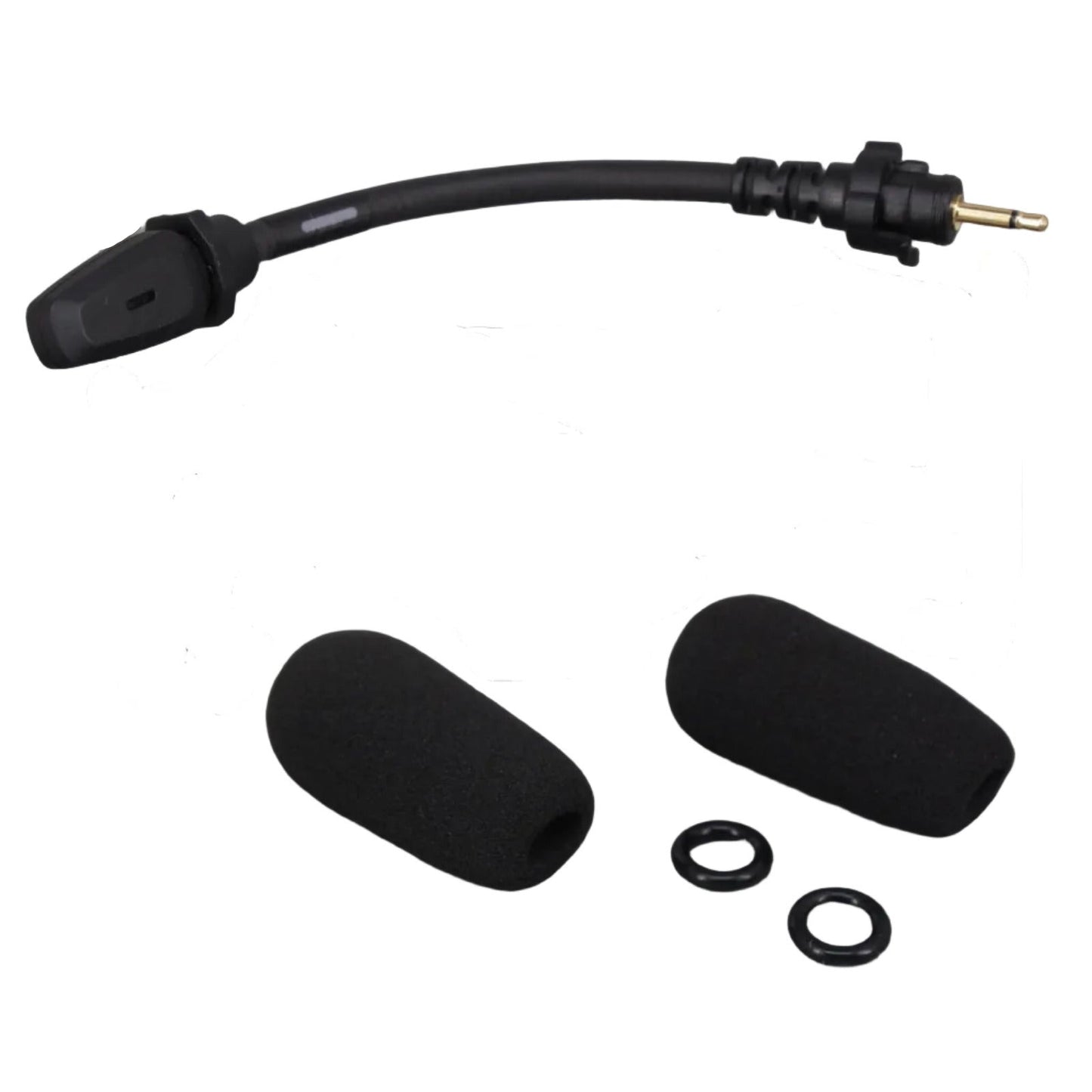 SENA black mic boom arm with mini jack and two black mic foams with rubber rings part SC-A0352 for CAST headsets