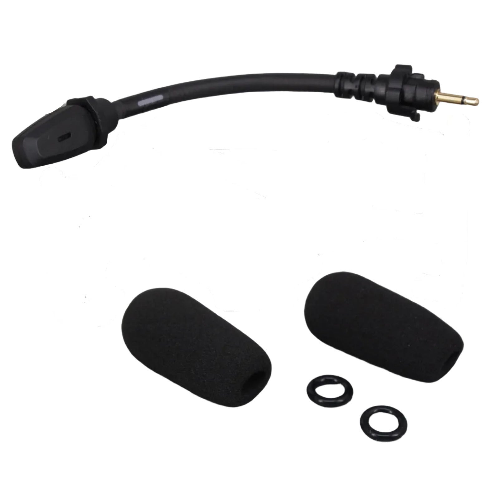 SENA black mic boom arm with mini jack and two black mic foams with rubber rings part SC-A0352 for CAST headsets