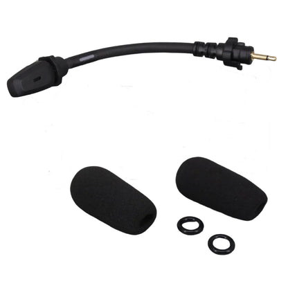 SENA black mic boom arm with mini jack and two black mic foams with rubber rings part SC-A0352 for CAST headsets