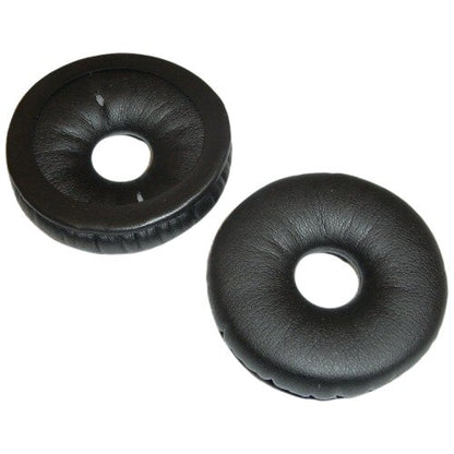 Pair of Telex Airman 850 black donut-shaped ear cushions SKU 800405020 — front and rear view